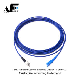 Awire Fiber Optic Fiber SM armored cable simplex Patch cord SC connector WPC84048 for FTTH