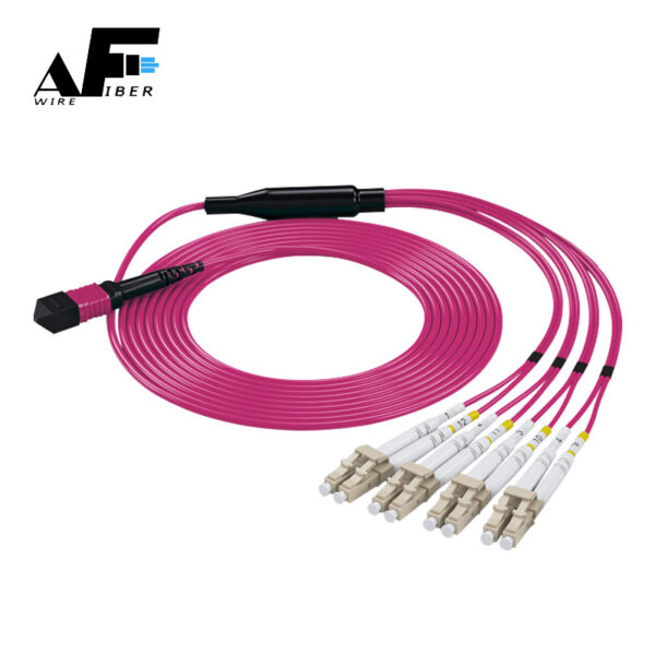 Awire Fiber Optic Fiber OM4 MM Patch cord duplex MPO LC connector WPC84059 for FTTH