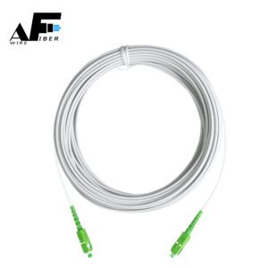 Awire Fiber Optic Fiber SM white armored cable simplex Patch cord SC connector WPC84066 for FTTH