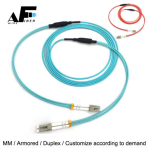 Awire Fiber Optic Fiber armored cable OM3 OM2 Patch cord LC-LC connector duplex WPC84067 for FTTH