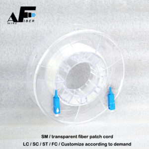 Awire optic fiber SM simplex invisible transparent fiber patch cord LC connector WPT84073-1 for FTTH