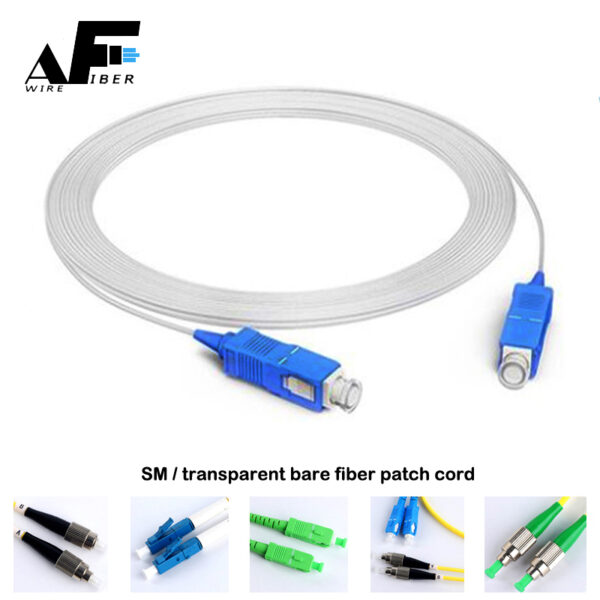 Awire Optic Transparent Fiber patch cord SM Invisible simplex SC connector WPT84073 for FTTH