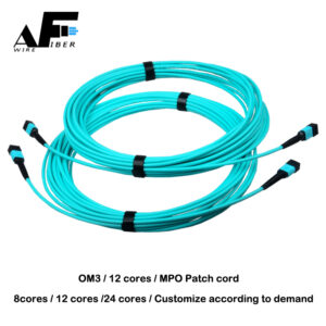 Awire Fiber Optic Fiber OM3 Patch cord MPO connector 12cores WPT84079 for FTTH