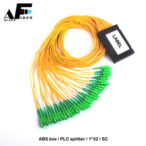 Awire Optical Fiber PLC ABS box type Splitter 1*32 SC connector WS840007 for FTTH