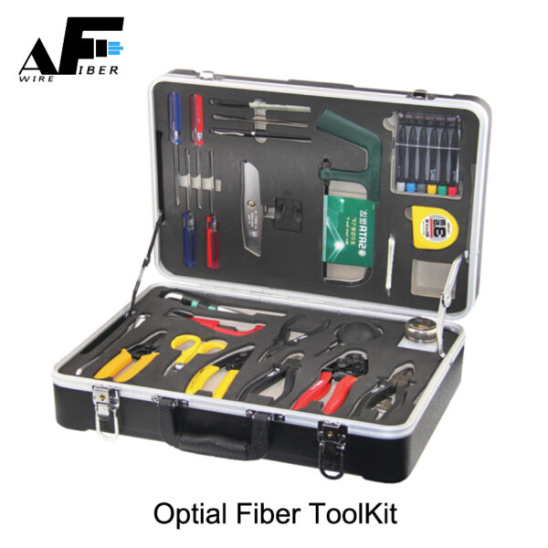 Awire Optical Fiber cable fusion splicing toolkit include stripper and Kevlar WT830017 for FTTH