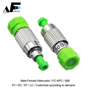 Awire Optical Fiber attenuator 5dB male to female coupler FC-APC WFC890004 for FTTH