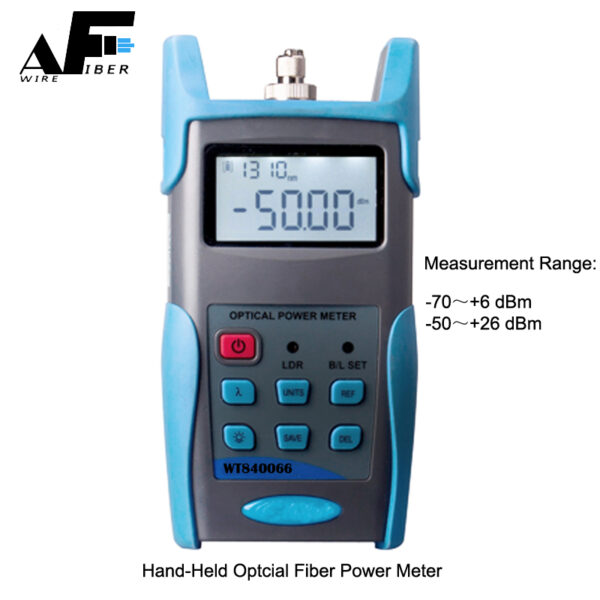 Awire Optical Fiber hand-held power meter -50+26dBm SC FC ST interchangerable WT840066 for FTTH