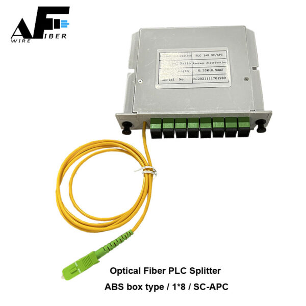 Awire Optical Fiber cable splitter ABS box coupler LGX type 1*8 SC APC WS840042 for FTTH