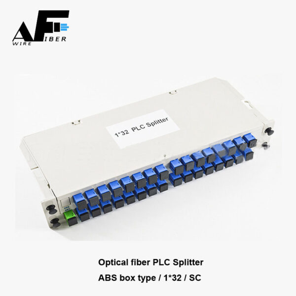 Awire Fiber Optical cable PLC splitter ABS box type LGX coupler 1*32 WS840044 for FTTH