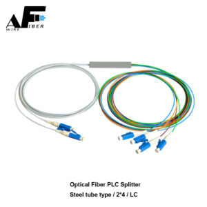 Awire Optical Fiber PLC splitter 2*4 mini steel tube WS840053 for FTTH