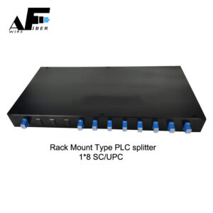 Awire Optical Fiber cable Rack mount type PLC splitter 1*8 or 1:16 WF880004B for FTTH