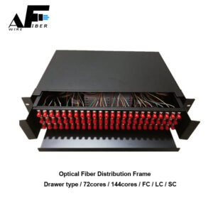 Awire Optical Fiber Distribution frame drawer type 144cores full loaded FC adapter WF880030 for FTTH