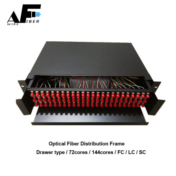 Awire Optical Fiber Distribution frame drawer type 144cores full loaded FC adapter WF880030 for FTTH