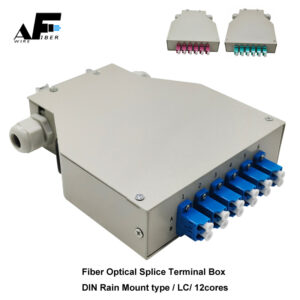 Awire Optical Fiber Distribution Patch Panel DIN Rain Mount terminal box 12cores WF880048 for FTTH