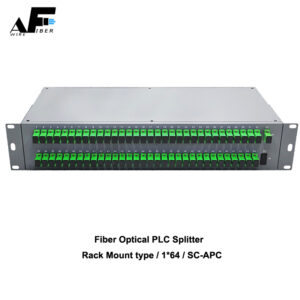 Awire Optical Fiber cable Rack mount type PLC splitter 1:64 SCAPC WS840052 for FTTH