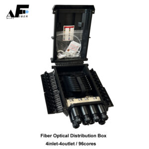 Awire Optical Fiber Cable Distribution Closure outdoor Joint Terminal Box 4 inlet 4 outlet 96 ports WF880099 for FTTH