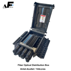 Awire Optical Fiber Cable Distribution Closure outdoor Joint Terminal Box 4 inlet 4 outlet 144 ports WF880100 for FTTH